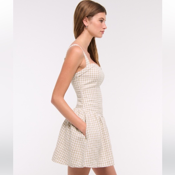 NWT Abercrombie & Fitch Premium Linen Drop-Waist Skort Size Large TALL - Picture 5 of 11